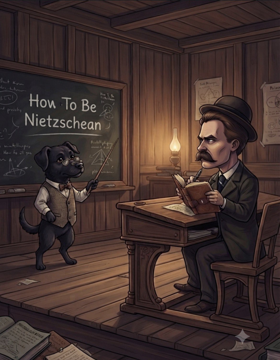 How to be Nietzschean — Russ at the chalkboard